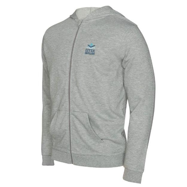 Gri Sweat Fermuarlı
